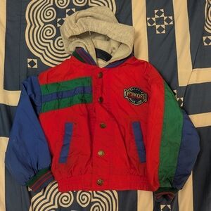 Vintage 90s Oshkosh B'gosh Primary Colorblock Windbreaker Boy Sz 12M